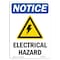Signmission OSHA Notice Sign, 5" H, 3.5" W, Electrical Hazard Sign With Symbol, Portrait, NS-D-35-V-11653 OS-NS-D-35-V-11653 - alternate 1